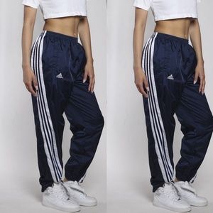Adidas Blue Vintage Windbreaker Track Pants Sz M